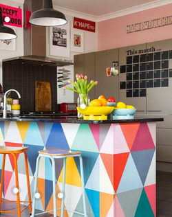 colorful kitchen