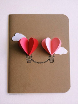 DIY Heart Air Balloon Card